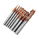 Drillpro 1-8mm 4 Flutes Tungsten Carbide End Mill Cutter HRC55 AlTiN Coating End Mill Cutter CNC Tool