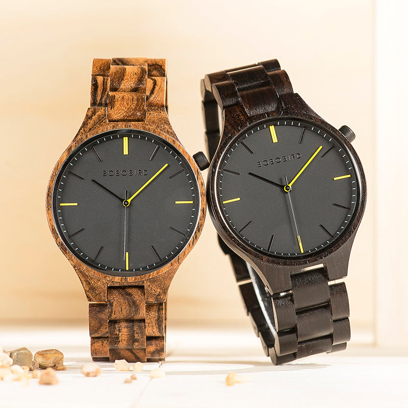 BOBO BIRD S27 Casual Style Men Wrist Watch Wooden Creative Quartz Watches