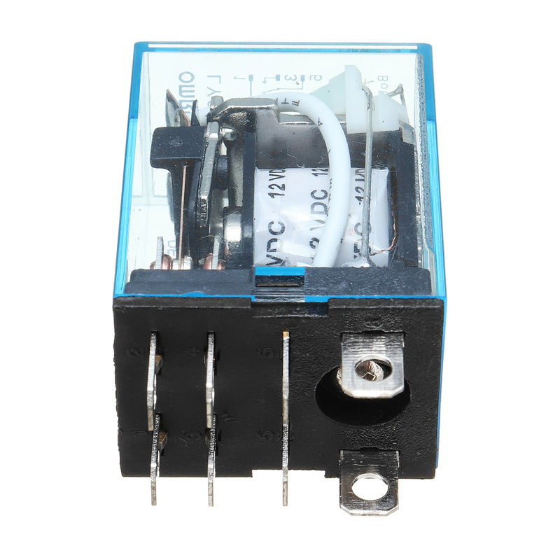 5 PCS 12V DC Coil Power Relay LY2NJ DPDT 8 Pin HH62P JQX-13F With Socket Base Power Relay