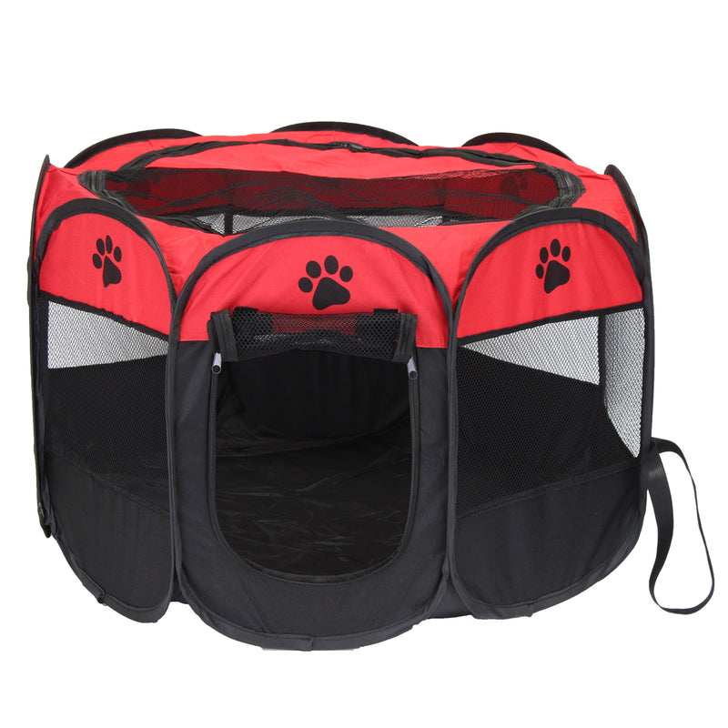 8 Panel Portable Puppy Dog Pet Cat Playpen Crate Cage Exercise Cage Pen Tent