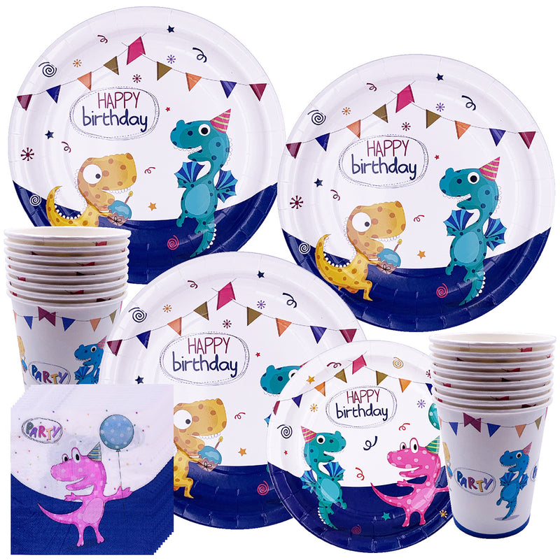 Children's Party Supplies Birthday Decorations Set Cartoon Cake Paper Cup