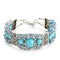Vintage Colorful Rhinestones Beads Bracelet Turquoise Bangle Bracelet Gift for Women