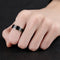 Trendy Black Titanium Steel Simple Style Colorful Plating Men Finger Ring Valentine's Day Gift