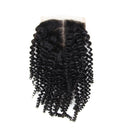 6A 4X4 Kinky Curly Virgin Hair Lace Closure Wave Brazilian Human Hair Closures Free Middle Par