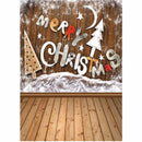 5x7FT Merry Christmas Wood Wall Photography Backdrop Background Studio Prop