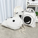 Cotton Sack Drawstring Storage Bag Toy Shoes Laundry Travel Stuff Clothes