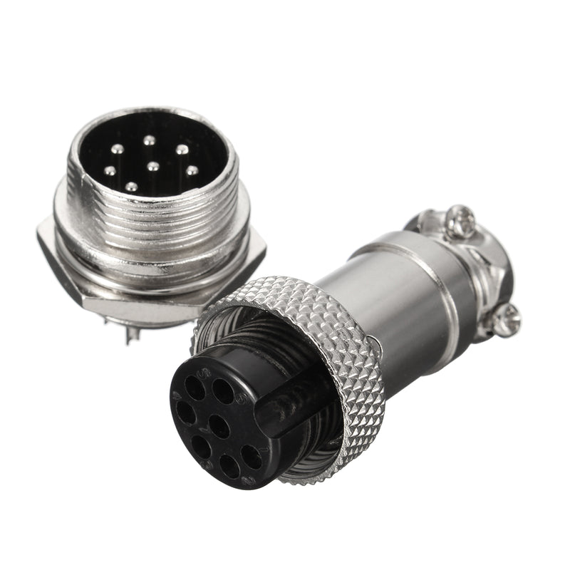 Excellway GX16 16mm 7 Pin Male & Female Diameter Wire Panel Connector Circular Connector