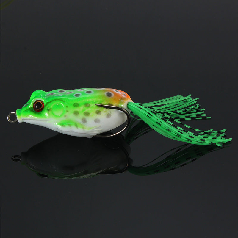 ZANLURE 5Pcs 6CM Large Frog Topwater Fishing Lure Crankbaits Hooks Bass Bait Tackle