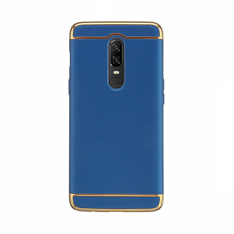 Bakeey Ultra-thin 3 in 1 Plating Frame Splicing PC Hard Protective Case For OnePlus 6