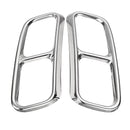 Exterior Rear Tail Tip Pipe End Exhaust Muffler Cover Trim Decoration Stainless Steel 2pcs For Audi Q7 4M 2016 2017 2018