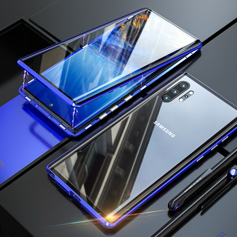 Bakeey 360 Full Body Magnetic Adsorption Aluminum Alloy Tempered Glass Protective Case For Samsung Galaxy Note 10 Plus/Note 10+ 5G