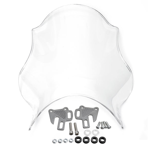 Front Motorcycle Windshield Windscreen Universal For Honda Yamaha Kawasaki Suzuki