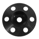 Drillpro 110mm Tungsten Carbide See Through Wood Shaping Disc Bevel Carving Disc with Hole 16mm Bore Sanding Grinder Wheel for Angle Grinder