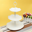 3 Tier Cake Stand Afternoon Tea Wedding Plates Party Embossed Display Tableware Cake Decorations
