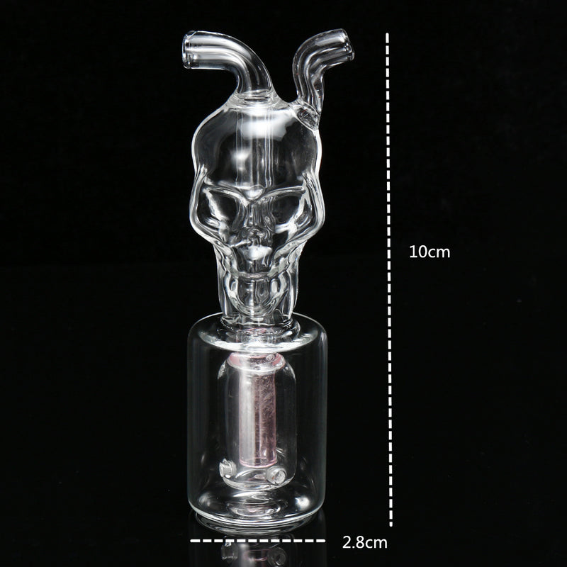 Modern Design 100MM Green Glass Skull Smoking Water Pipe Durable