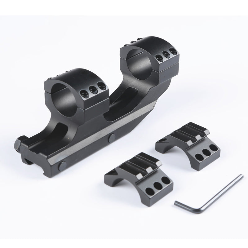 KALOAD Tactical Flat Top Heavy Duty 1" Cantilever Handgun Rail Mount Holder Dual Rings 20mm Rail