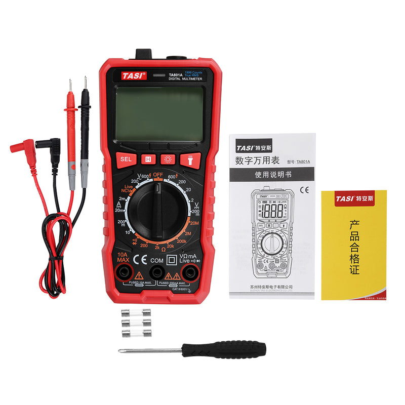 TA801A Multimeter High Precision Manual Digital Ammeter Table  AC and DC Universal Multifunction
