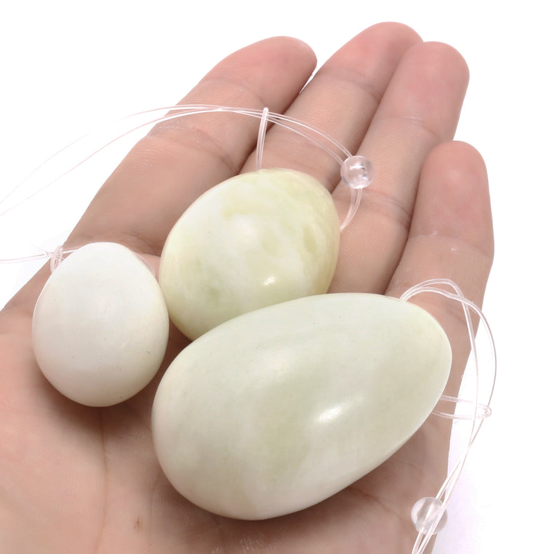 3Pcs Jade Stone Vaginal Balls Yonis Eggs For Exercises Pelvic Muscles Decorations Gift