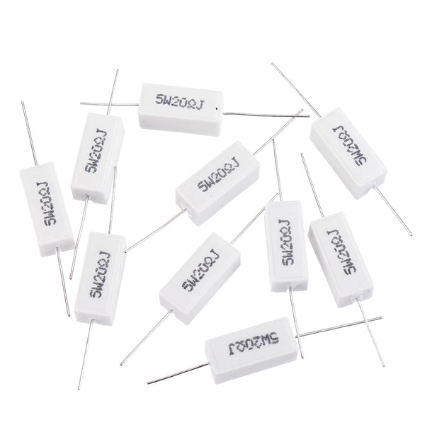 10pcs 5W 20ohm 20R Ceramic Cement Resistor