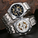Gucamel GT07 Skeleton Stainless Steel Band Mechanical Men Watch