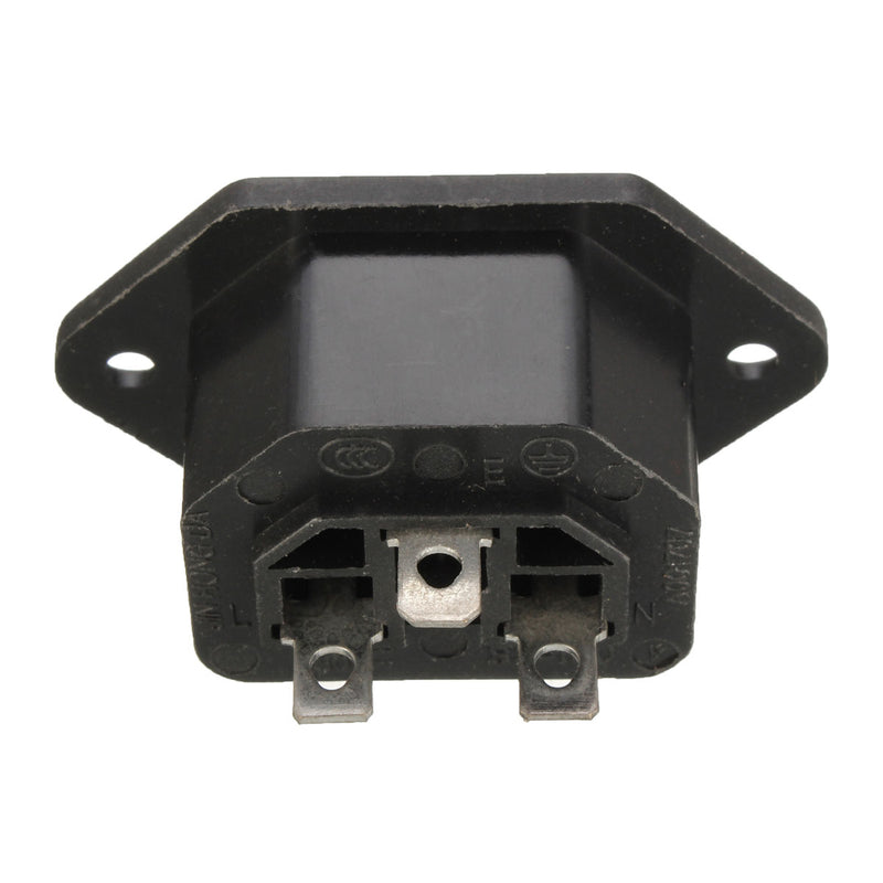 10pcs Chassis Female 15A/250V AC IEC Inline Socket Plug Adapter Mains Power Connector