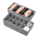 2Pcs Foldable Underwear  Storage Baskets Socks Storage Box