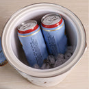 Double Wall 4L Ice Bucket Spit Barrel Container KTV Club Bar Tools Ice Container With Scoop & Lid