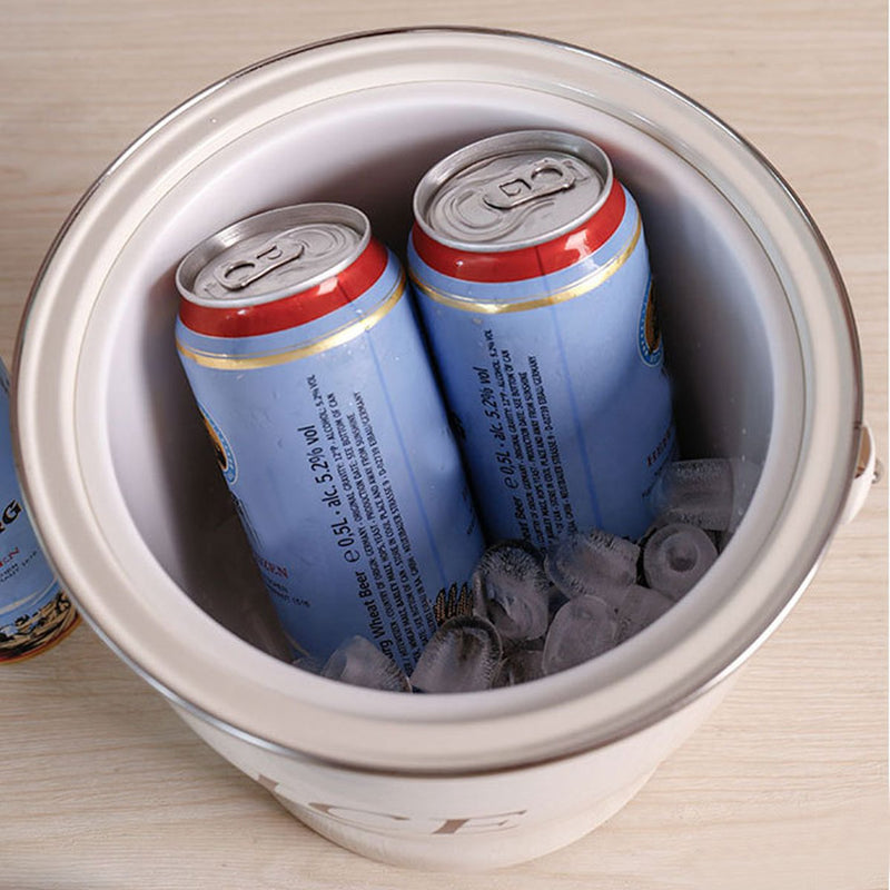 Double Wall 4L Ice Bucket Spit Barrel Container KTV Club Bar Tools Ice Container With Scoop & Lid