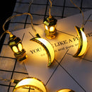 10PCS Battery Supply Moon Palace Shape Eid Ramadan Islamic LED String Light Indoor Home Party Decor