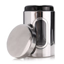 3Pcs Stainless Steel Tea Coffee Sugar Canisters Kitchen Storage Container