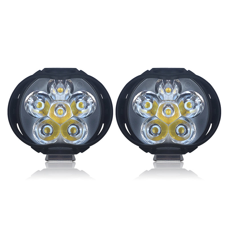 CNSUNNYLIGHT 2pcs 9V-85V 12V 1000Lm Super Bright Motorcycle LED Headlights Waterproof Lamp Scooter Spotlight 6500K White Work Car Fog Spot Lights