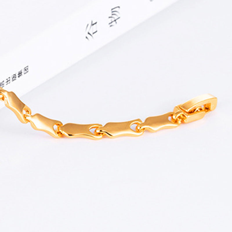 Beautiful Diamond-Studded Zircon Plated  Female Bracelet-18K gold