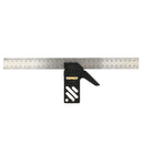Drillpro Adjustable 300mm Aluminum Alloy Square 45 Degree Angle Scriber Steel Ruler Woodworking Line Locator Ruler DIY Carpenter Measuring Tool