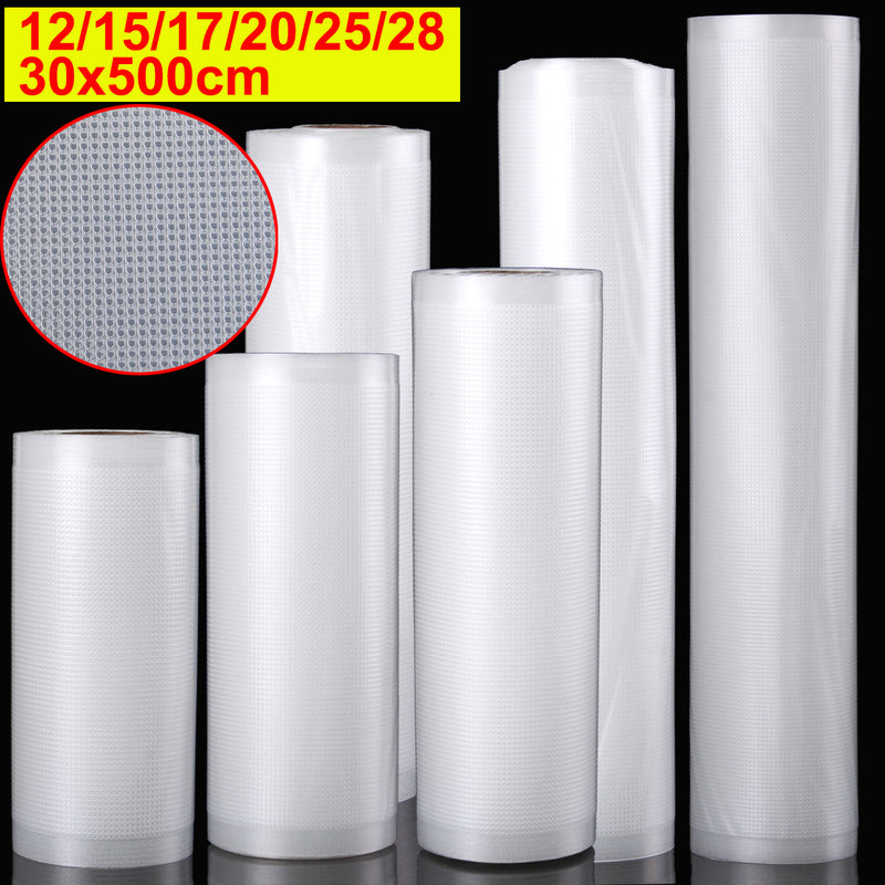 7 Different Size Transparent Vacuum Sealer Bags Rolls Food Saver Seal Storage Package Bags