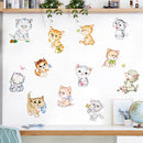Miico FX1020L Cute Cartoon Cat Stickers Decorative Sticker Wall Stickers Toilet Stickers