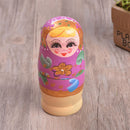 Wooden Russian Nesting Babushka Matryoshka 5 Dolls Set Hand Painted Decorations