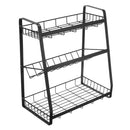 Kitchen Stainless Spice Jars Rack Seasoning Shelf Holder Storage Organizer Stand Kitchen Storage Rack