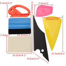 6Pcs Window Tinting Tool Glass Vinyl Sticker Scrapers Felt Squeegee Cutter