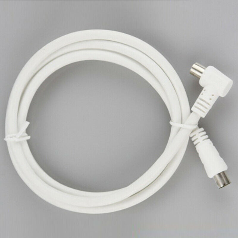 1m 1.5m 2m RCA Coaxial  Antenna Aerial Lead Cable Male to Male White RF Single Coax Cable TV RF Cable