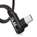 Olaf 2.4A Micro USB Fast Charging Denim Braided Data Cable For Xiaomi Redmi HUAWEI Honor Android Phone