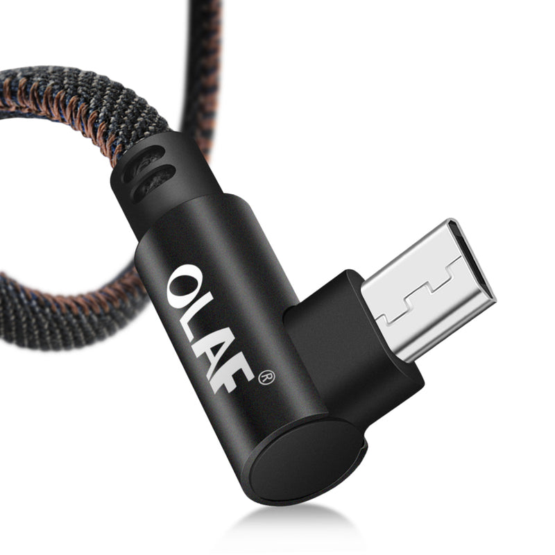 Olaf 2.4A Micro USB Fast Charging Denim Braided Data Cable For Xiaomi Redmi HUAWEI Honor Android Phone