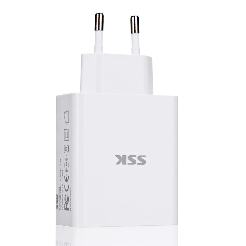 SSK 4 USB Port 5V 5A EU USB Charger Tablet Charger