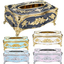 Elegant Tissue Box for Paper Towel Gold Silver Storage Boxes Container Napkins Holder Case Organizer