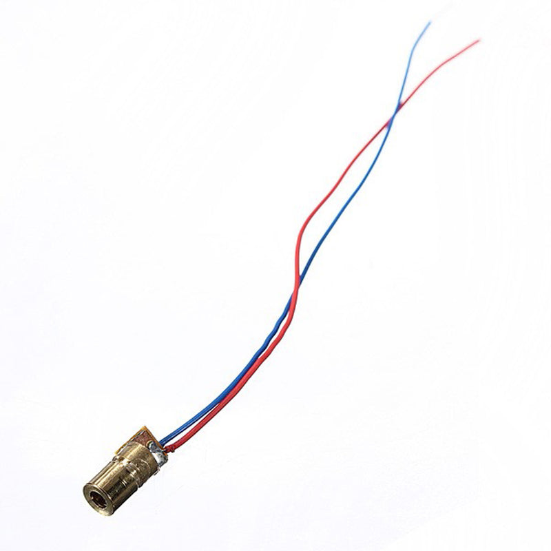 50 pcs DC 5V 5mW 650nm 6mm Laser Dot Diode Module Red Copper Head Tube