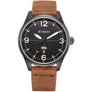 CURREN 8265 Men Sport Watch Military Leather Week Day Display Strap Casual Quartz Wrist Watch