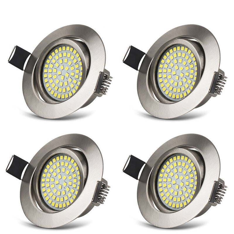 LUSTREON 5W 64 LED 490lm Round Recessed Ceiling Down Light Dimmable Spotlight AC220V-240V
