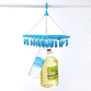 32Clip Portable Socks Cloth Hanger Rack Clothespin Multifunctional Drying RackSock Holder