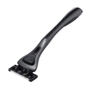 Minleaf ML-HR Manual Men's Razor Aloe Vera Lubrastrip 4 Blade Refills with Precision Trimming
