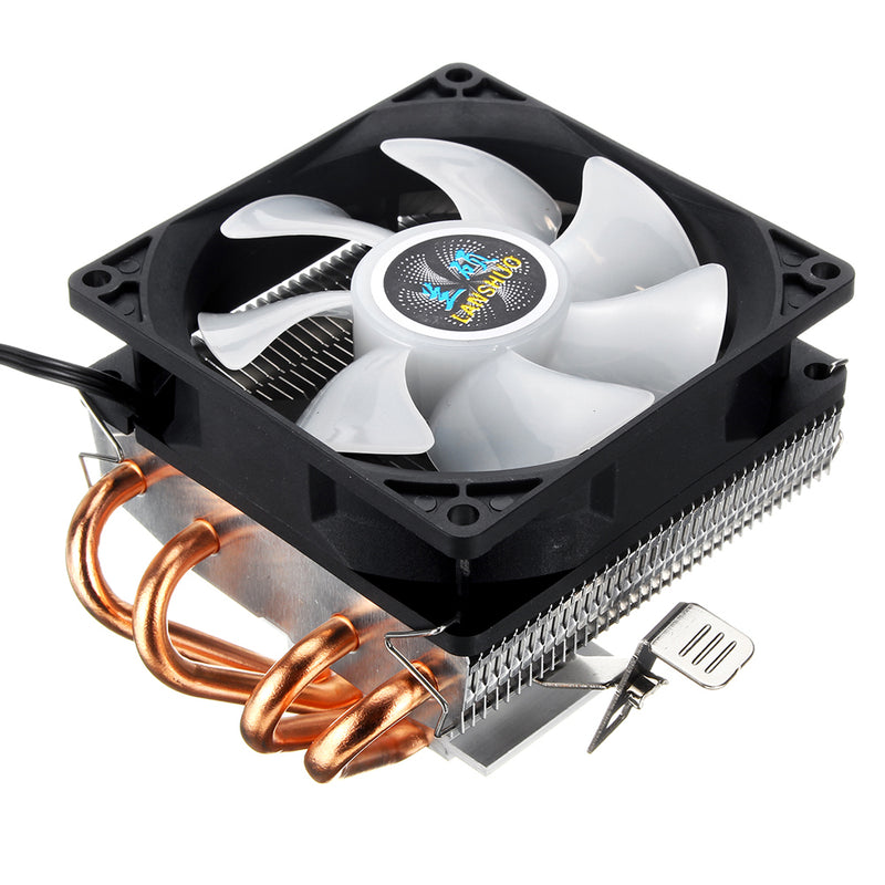 4Pin CPU Cooler 4 Heatpipe LED RGB Cooling Fan For LGA 775 1155 1156 1150 1366 AMD