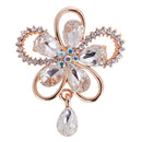 Elegant Crystal Flower Brooch Colorful Scarf Jewelry Clothing Accessories for Her